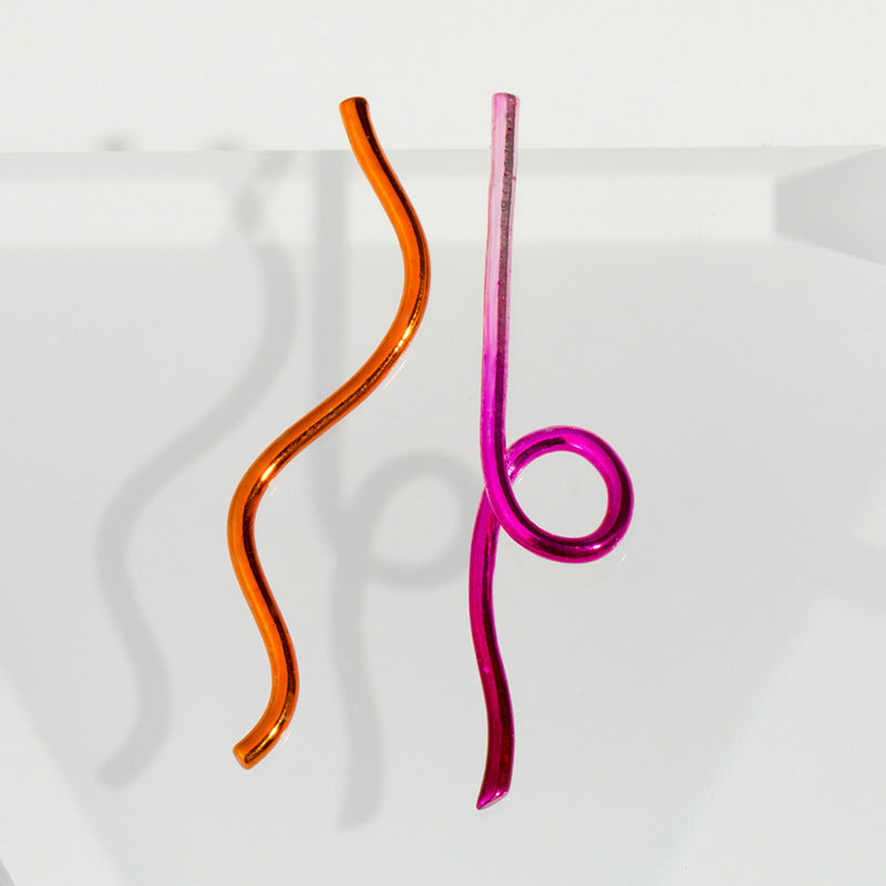 Pendientes De Aleación De Geometría Pintada al por mayor